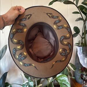 Luna Bloom hand painted snake hat